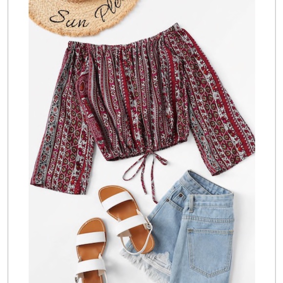 Tops - NEW | Floral print front tie top